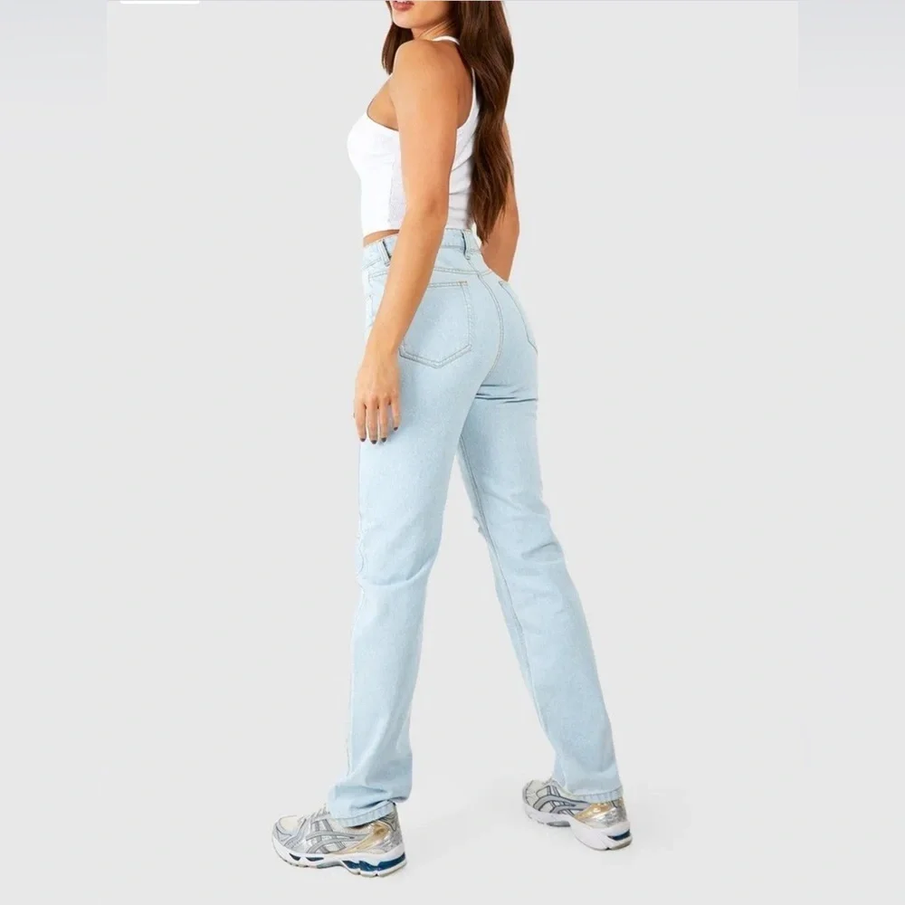 Tall High Waisted Distressed Ripped
Straight Leg Jean - Picture 2 of 6